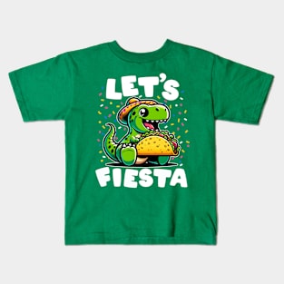 Let's Fiesta Taco Dinosaur Kids T-Shirt